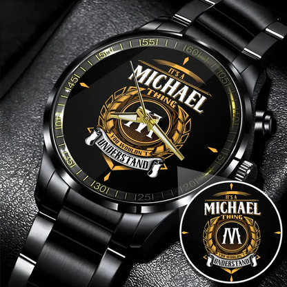 MICHAEL Personalized Watch, Premium Gift for Anniversary
